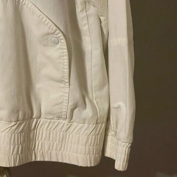 Vintage Retro 1980s Dawn lightweight white medium cotton blend canvas jacket - Picture 12 of 15